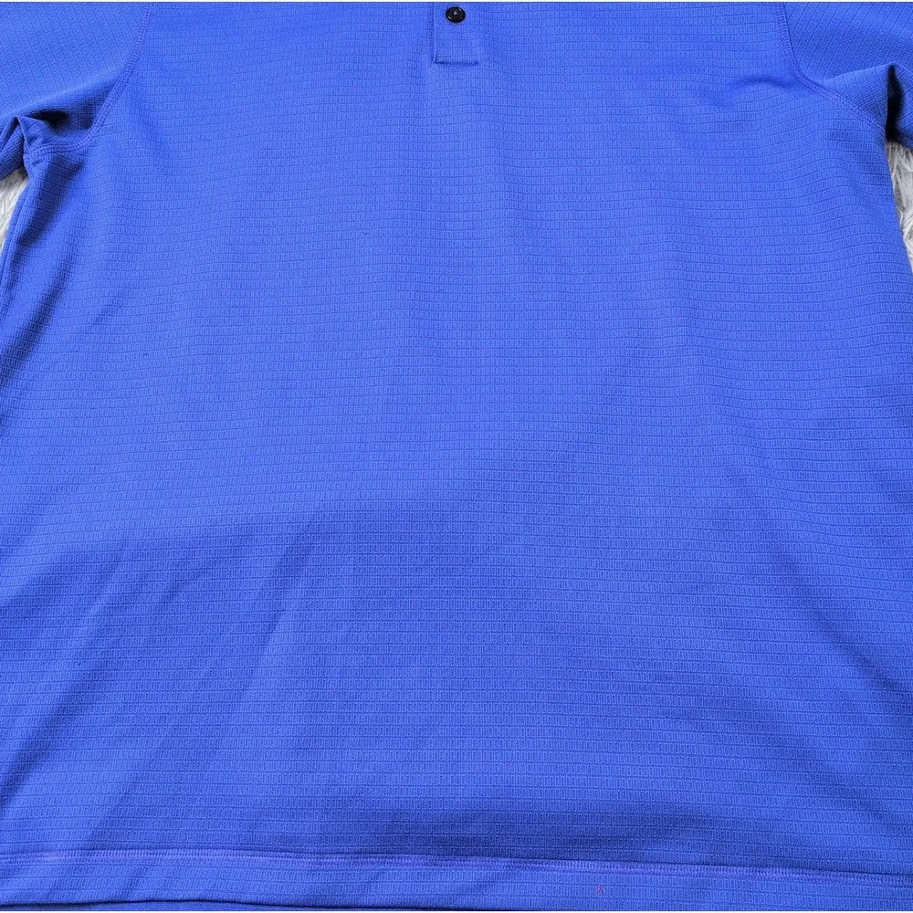 Adidas Shirt Mens XL Blue Golf Short Sleeve Polo Climalite Athletic Comfort